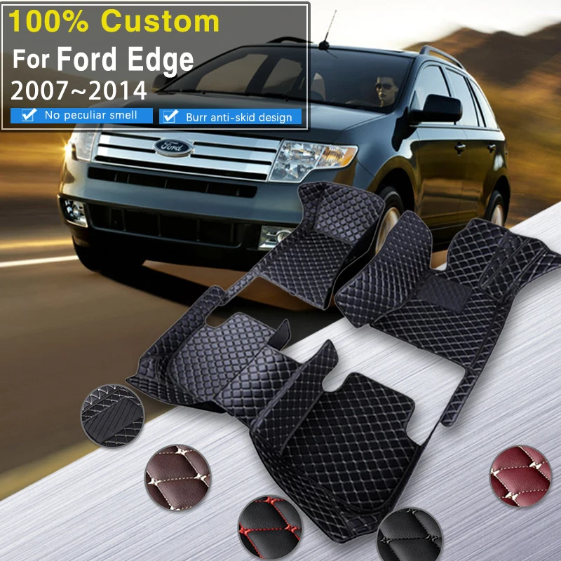 

Car Floor Mats For Ford Edge U387 2007~2014 Auto Rugs Leather Floor Mat Carpets Interior Parts Waterproof Pad Car Accessories