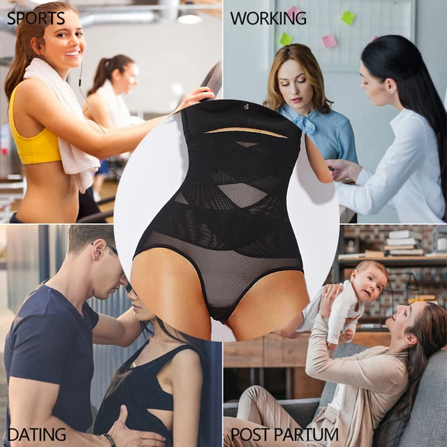CXZD High Waist Control Panties Body Shaper Shapewear Thong for Women Tummy Control Butt Lifter Slimming Invisible 5