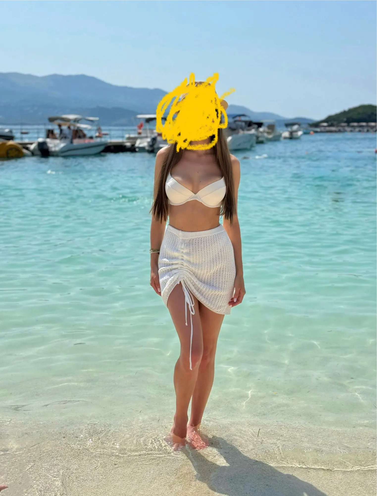 Elegant Hollowed-Out Resort Mini Skirt - Stretch Beach Cover-Up photo review
