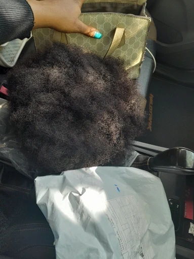 Lockigt dragsko hästsvans Människohårklämma i förlängningar Brazilian Remy Hair 10 Inches Natural Color Hårbulle photo review