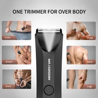 MAXGROOM Shaver for Men Ball Trimmer for Groin Pubic Grooming Body Hair Trimmer Replaceable Ceramic Blade Heads Electric Razor 2