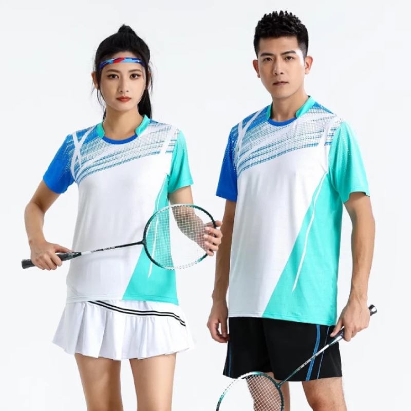 Long Lasting Sublimation Tennis Shirt Quick Dry Badminton Jersey Men's And Women's Breathable Ping Pong Training Tees