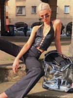 Emma Y2K PU Leather Crop Top 5