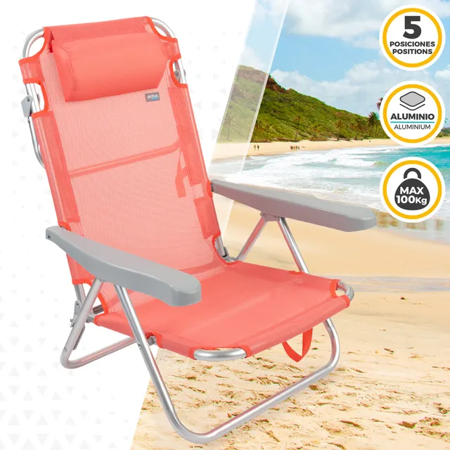Aktive Beige Aluminum Multiposition Folding Chair, Portable Folding Beach  Chair, Beach Chair, Folding Chair, Beach Chairs, Folding Chairs, Camping  Chair, Outdoor Garden Chairs, Fishing Chairs, Beach Chair - Beach Chairs -  AliExpress