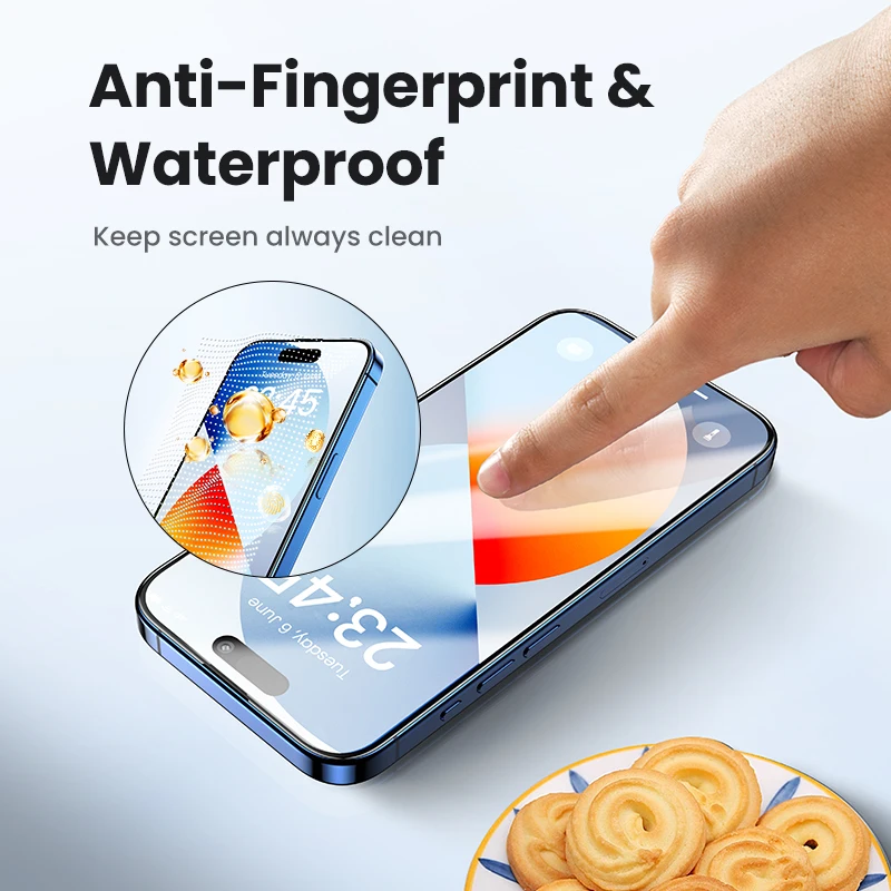 UGREEN for iPhone 15 Pro Max Glass for iPhone 14 Plus 13 12 11 XR Screen Protector Camera Lens Glass for iPhone 15 Pro HD Films