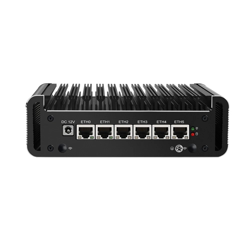 

HUNSN RJ28,Micro Firewall Appliance,Mini PC,Intel I5 1135G7/ I7 1165G7, VPN,Router PC,AES-NI,6xIntel 2.5GbE I226-V LAN,COM,HD