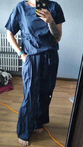 Women's Summer Wide Leg Pants Set photo review