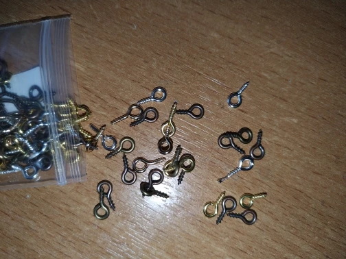 200pcs Small Tiny Mini Eye Pins Eyepins Hooks Eyelets Screw Threaded Gold Clasps Hooks Jewelry Findings For Making DIY