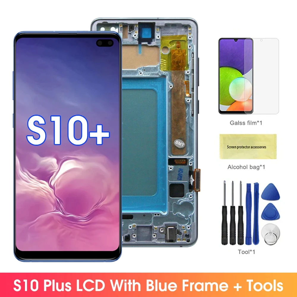 Display For s10 Screen Dot For Samsung S10 G973F G973U LCD