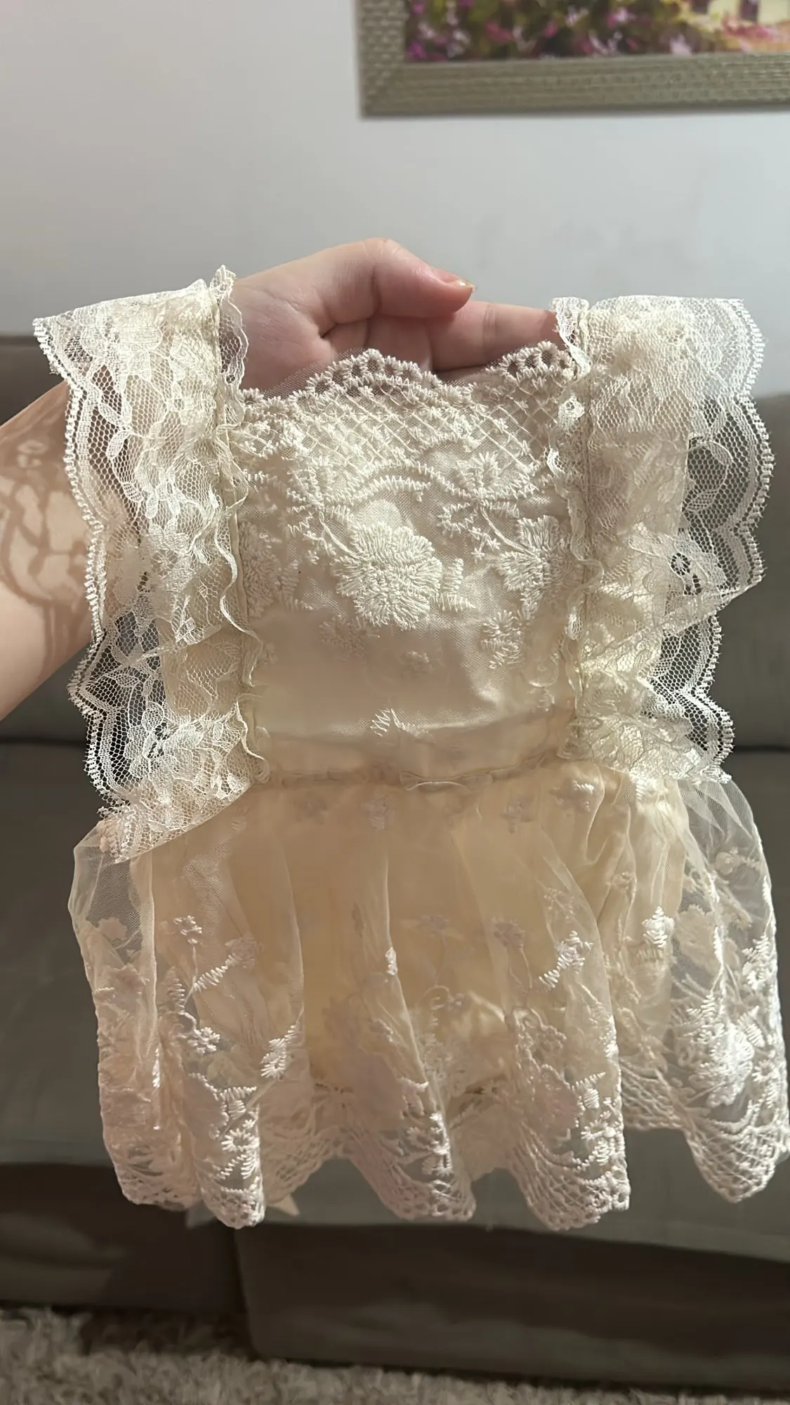 Lioraitiin Off Shoulder Lace Floral Bodysuit photo review