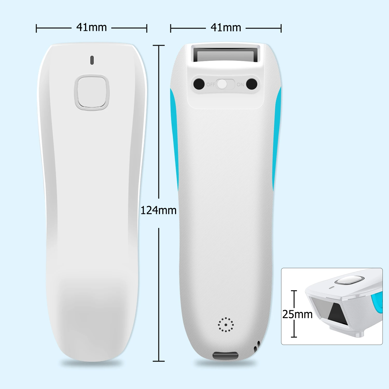 NETUM Scanners C300-HF NFC 13.56 MHz NFC RFID Tags Reader and C200-LF 125 KHz/134.2 KHz Bluetooth Wireless RFID Reader QR Code
