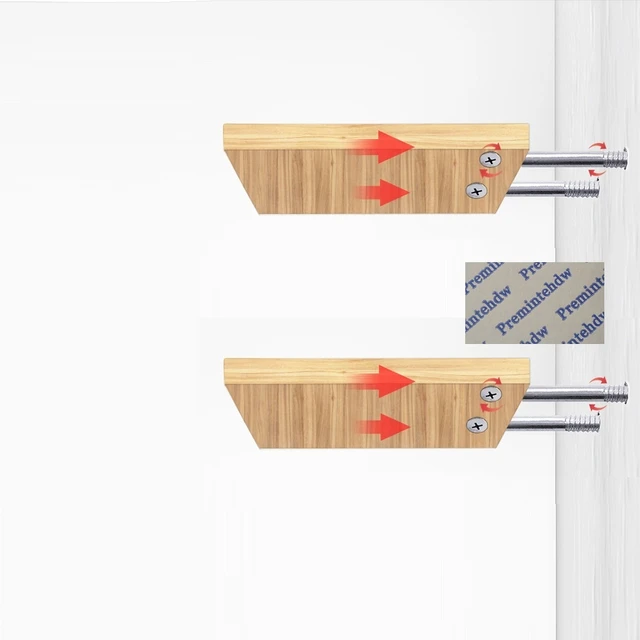 Estante flotante de madera para pared, soporte de perno roscado, anclaje de  expansión de nailon, tensión de rueda de leva, 20 juegos - AliExpress