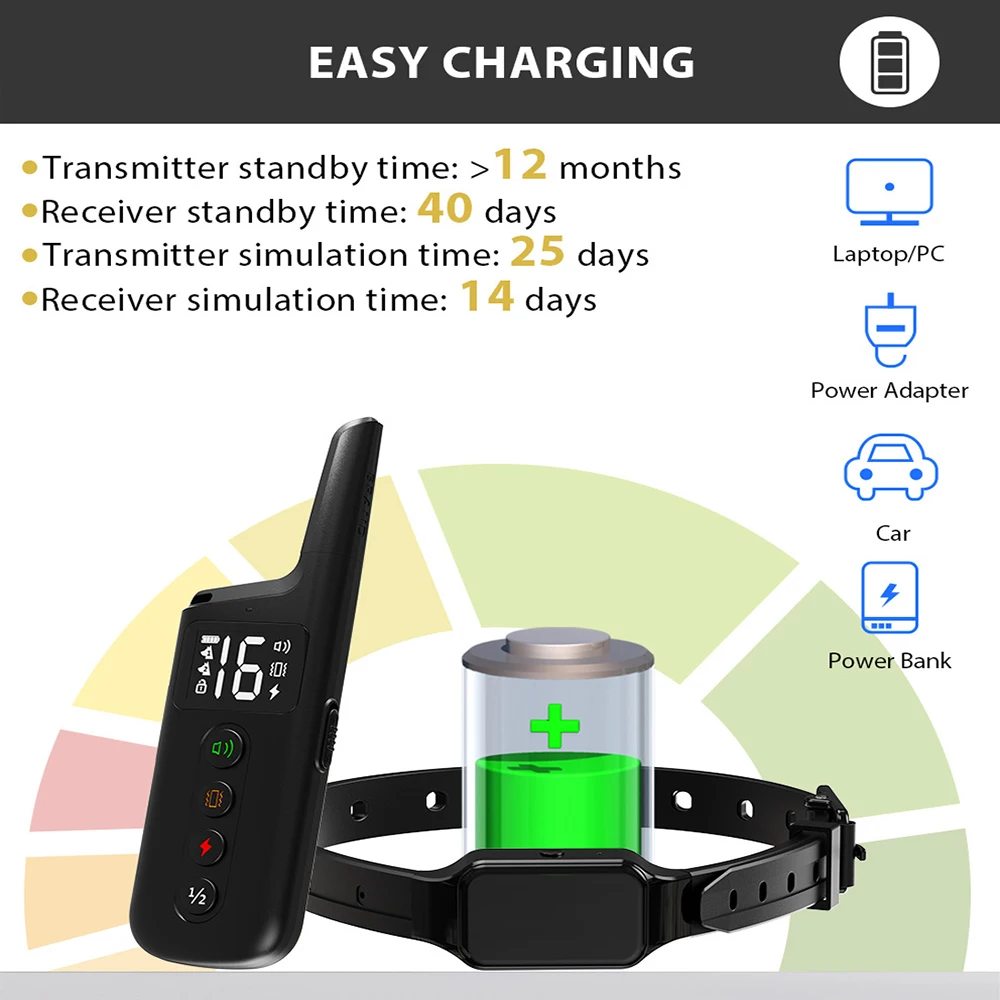 For 1 Dog Electric Shock Column Powerful Electric Shock Collar Dog