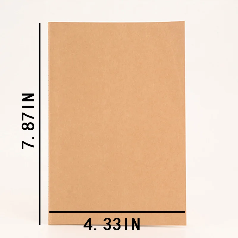 10PCS Kraft Paper Stitched Lined Notebooks 6