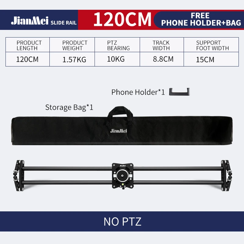 Camera track slider 120CM/47inch DSLR Camera Slider Dolly Track Video Stabilizer Aluminum Rail System High Precision SmootBearing