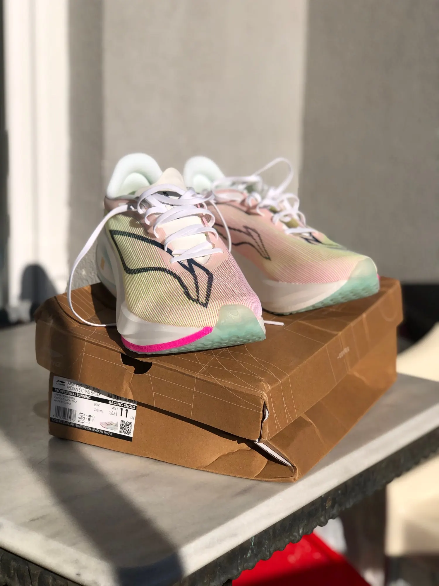 Li-Ning Men's FEIDIAN 5 CHALLENGER Racing Running Shoes SUPER BOOM