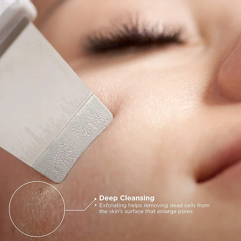 Ultrasonic Skin Scrubber Facial Deep Cleaning Acne Blackhead Remover Tools Face Peeling Shovel Facial Pore Cleaner Lift Machine