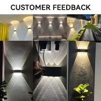 Aluminium,Applique murale led intérieur,Etanche IP65,applique murales exterieur,lampe jardin,Up Down,Luminaire murale pour Chambre Salon Escalier Couloir Hall Pathway Porche 5