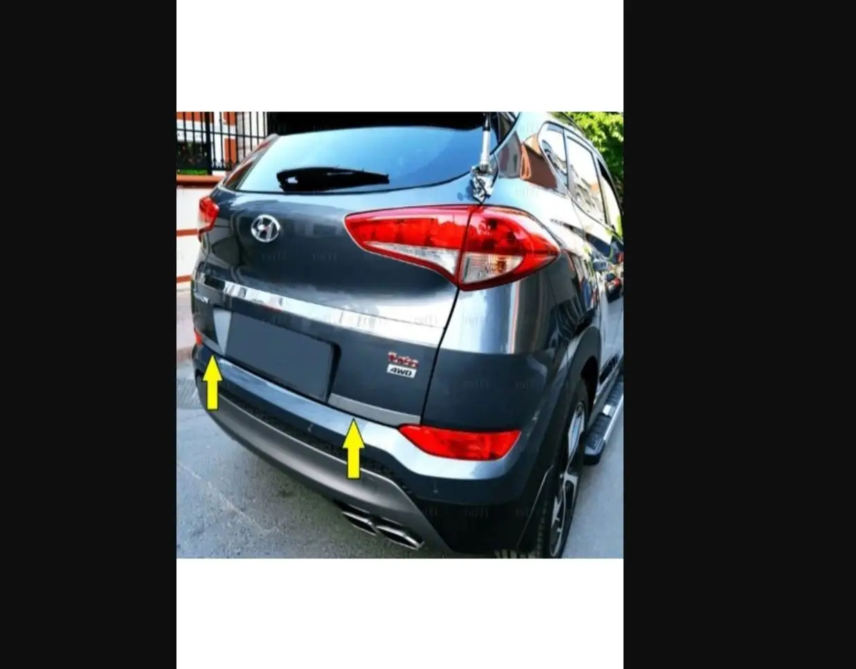 

Задняя Крышка багажника для Hyundai Tucson, 2 шт., модели из нержавеющей стали 2015 и выше, хромированный стиль, блестящий гоночный рокер