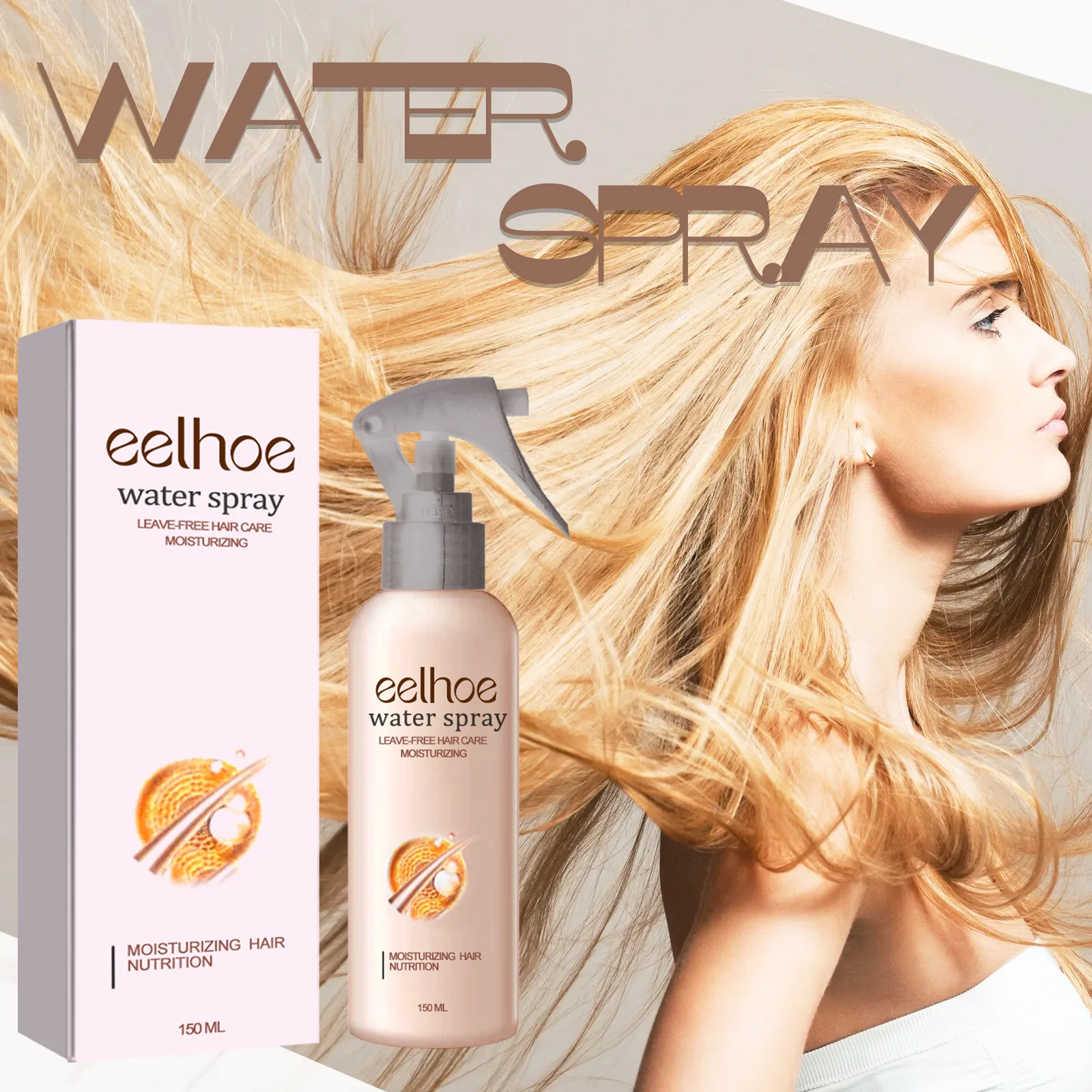 EELHOE Hair Repair Spray Essential Anti Frizz Spray Smoothing Hair Straighten Serum Scalp Treatment Nourishing 150ml