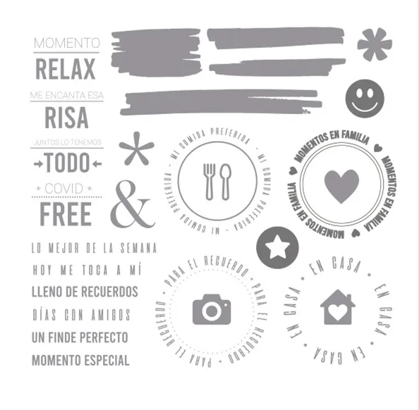 Spanish stamp Clear Stamp for Scrapbooking Transparent Silicone Rubber DIY Photo Album Decor 506