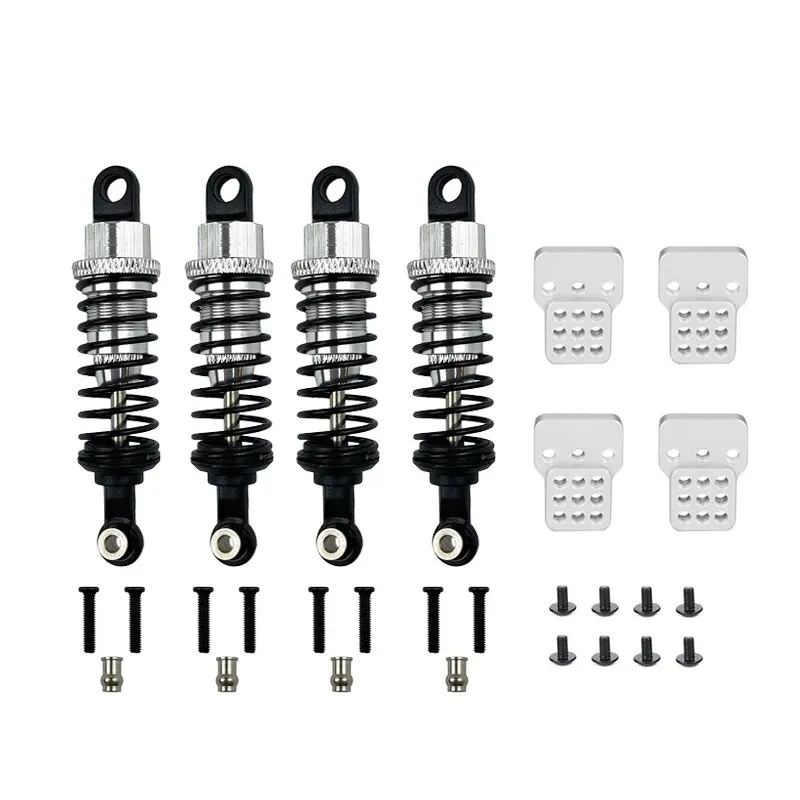 1 Set RC Car Metal Shock Absorber Oil Filled Type Shock Tower WPL C14 C24 MN D90 D91 MN99 99 Adjustable Upgrade Parts Rc Car Shock Absorbers