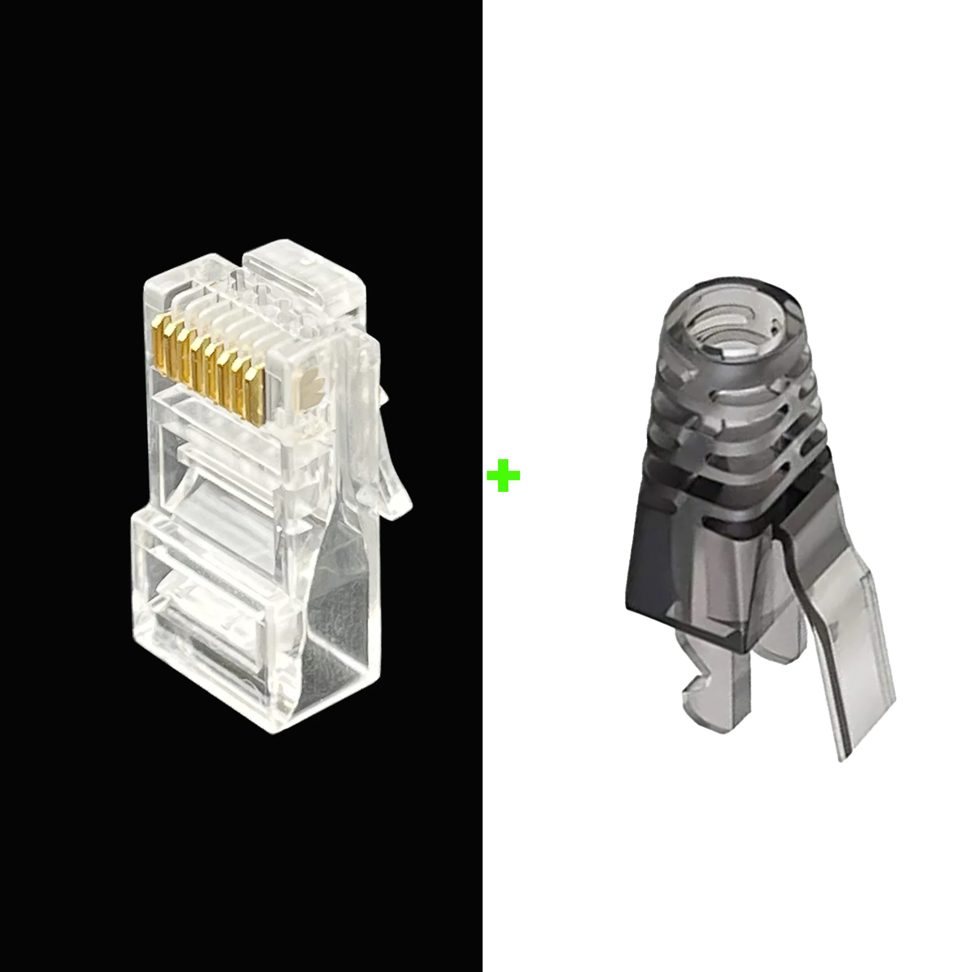 Comnen-modular Plug Connector Passagem Através de Conectores Strain Relief Boots ez para Crimp Cabo Plug Covers Rj45 Cat6 6a 1100 Pcs - Imagem 2