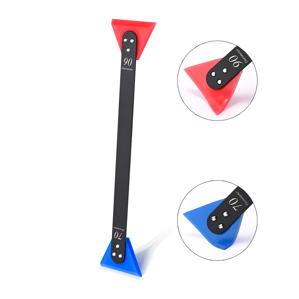 EHDIS Double-Head Soft Rubber Metal Long Handle Water Remover Squeegee Glass Window Cleaning Tool Car Wrap Tint Film Scraper