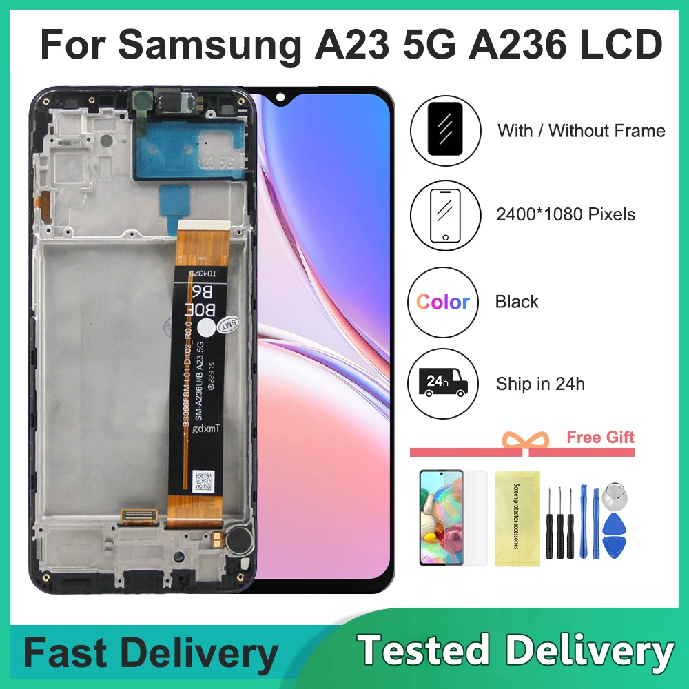 6.6 ''Per Samsung A23 Lcd A235 Sm-A235F/Ds Display Touch Screen Per Samsung A23 4G Display Con Cornice Replacemen
