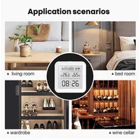 Tuya Zigbee/WiFi Temperature and Humidity Sensor Backlight Indoor Thermometer Hygromet Work With Alexa Google Home Voice Control - Image 4