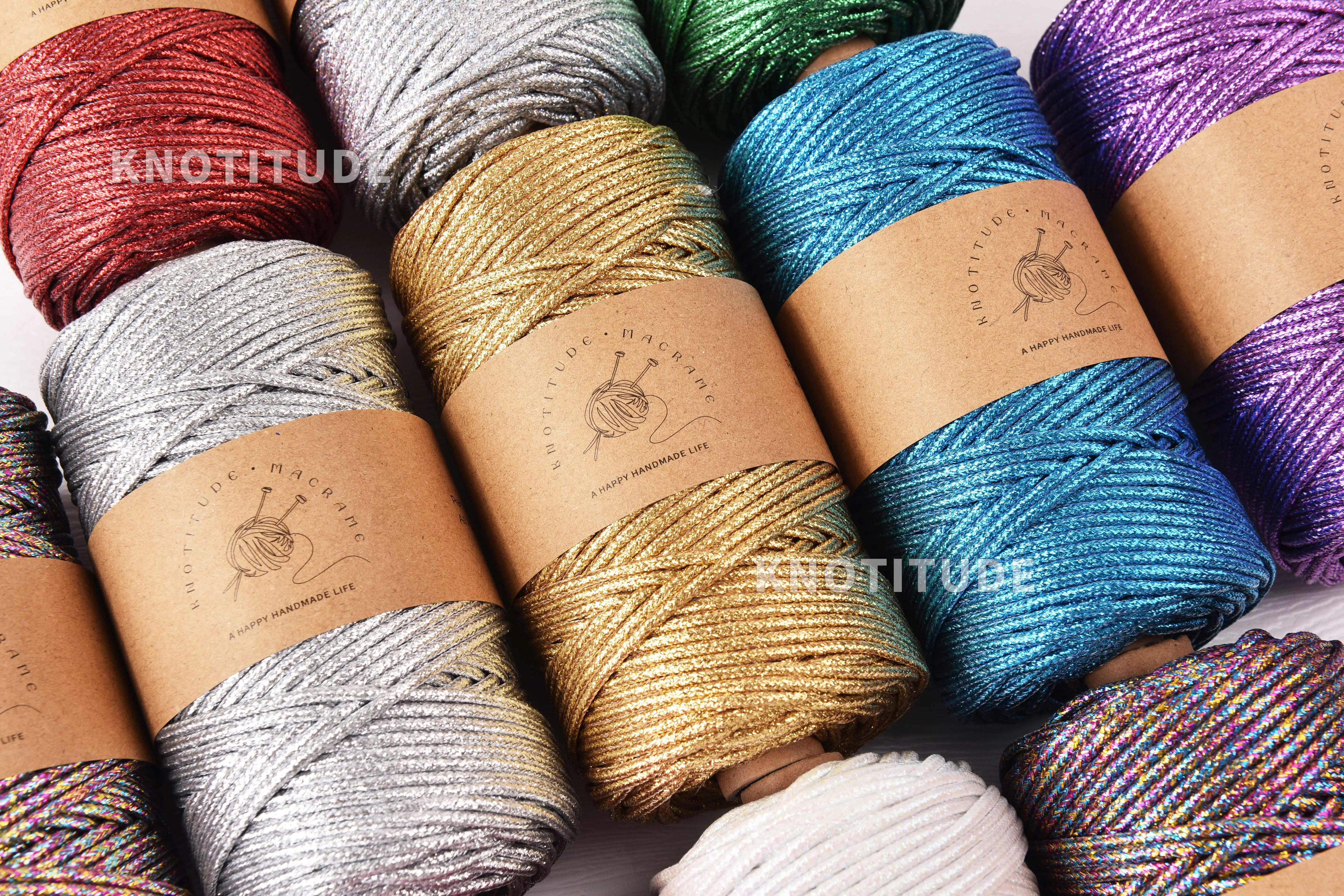 반짝 이는 금속 땋은 코드 3mm x 90yds 눈부신 Macrame 브레이드 로프 골드 컬러 로프 쥬얼리 코드 장식 코드 만들기