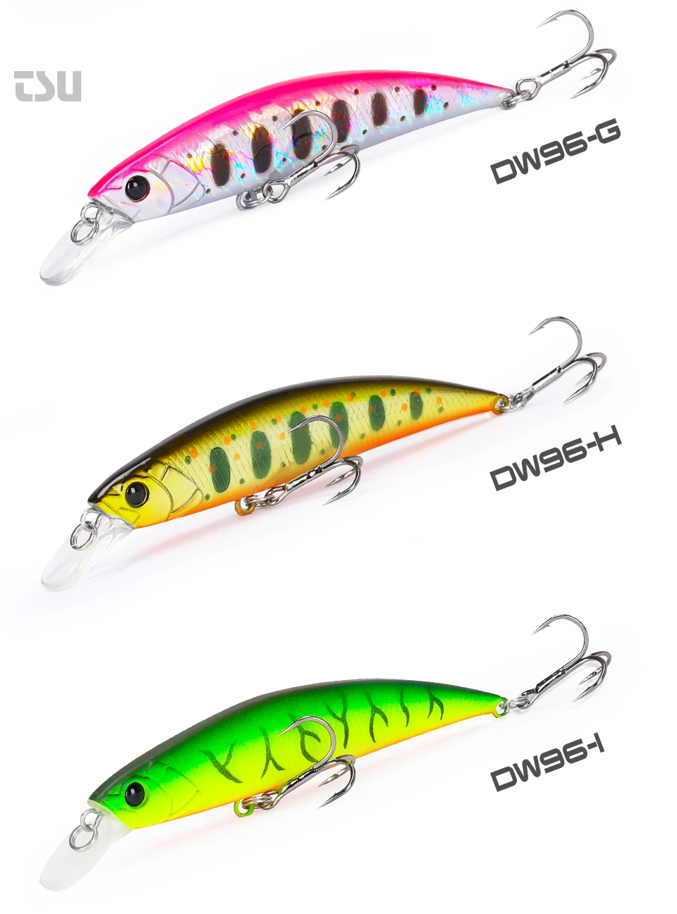 TSURINOYA 80S 12g Sinking Minnow Angelköder DW96 8cm Große Forelle Hecht Rockfish Harter Köder Jerkbait Süßwasser Salzwasser Wobbler – Detail 16