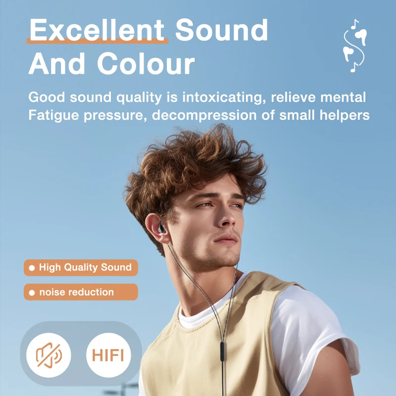 Aolon RM680 3.5mm＆ Tpye-C Wired Earphones with Mic volume control HIFI Sound Quality Sport Earbuds Gaming Headset Stereo Headset 2