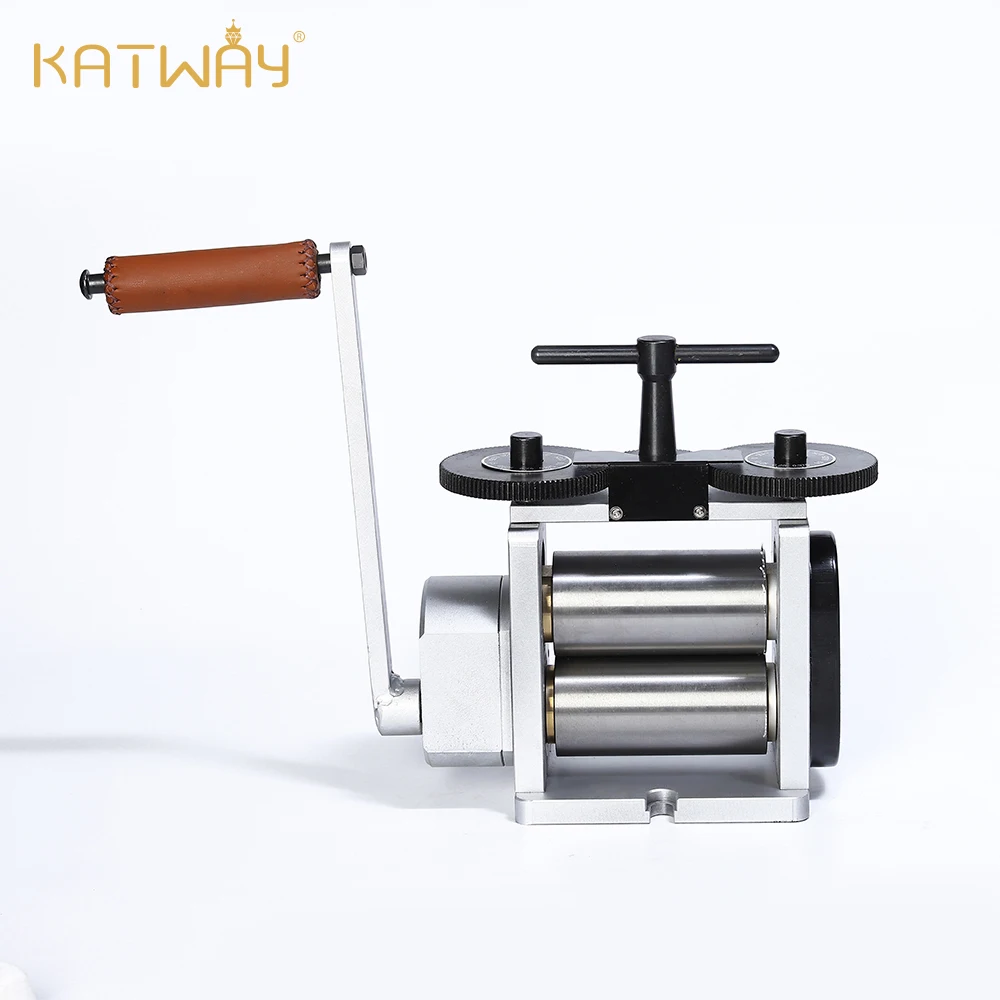 KATWAY 실버 롤링 밀 보석 공예 조각기 도구 링 제작, 주얼리 타각기, 130mm 플랫 메탈 골드 HH-RM02D