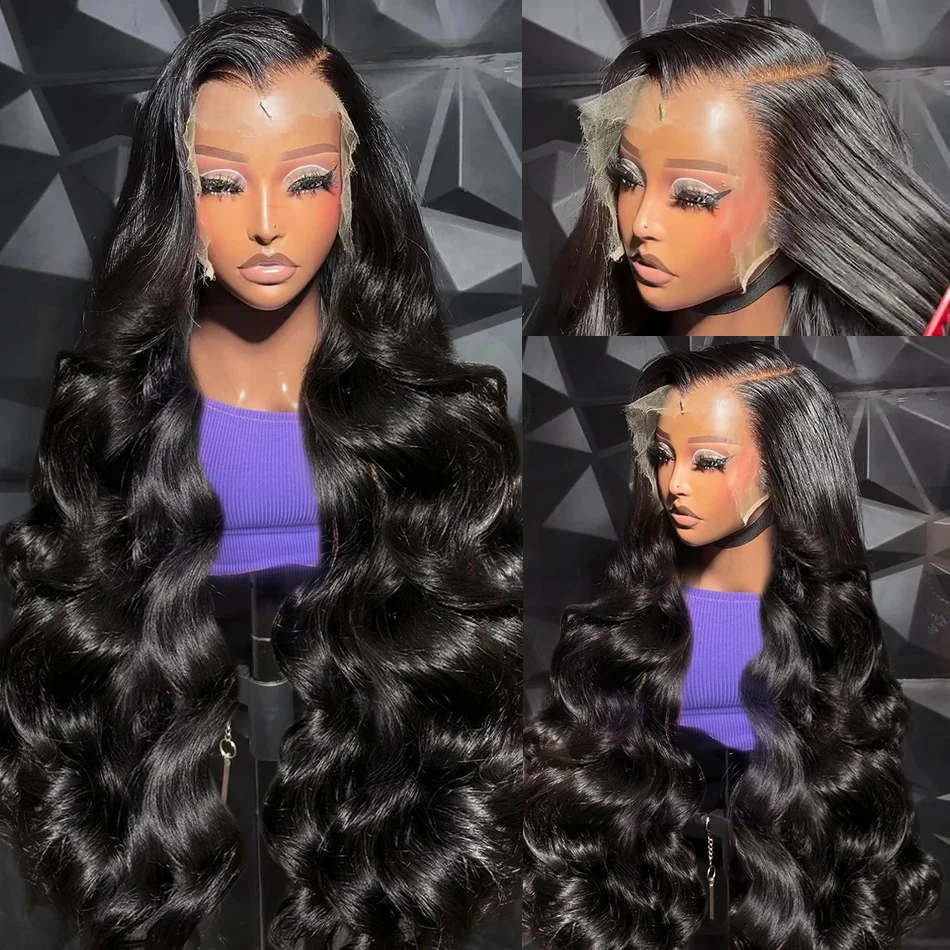 Body Wave Lace Front Human Hair Wigs 13x6 13x4 30 40 inch For Women