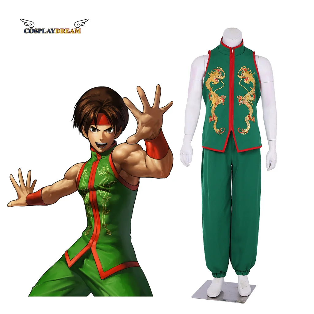 

Sie Kensou Cosplay Costume Game Fight 98 Cosplay Outfit Adult Fighting Suit Top Pants Halloween Party Outfits Clothing Outfits