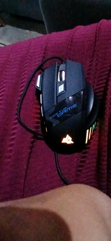 Mouse gamer para jogo computador 3200dpi com LED laser X7 USB Botões Profissional photo review