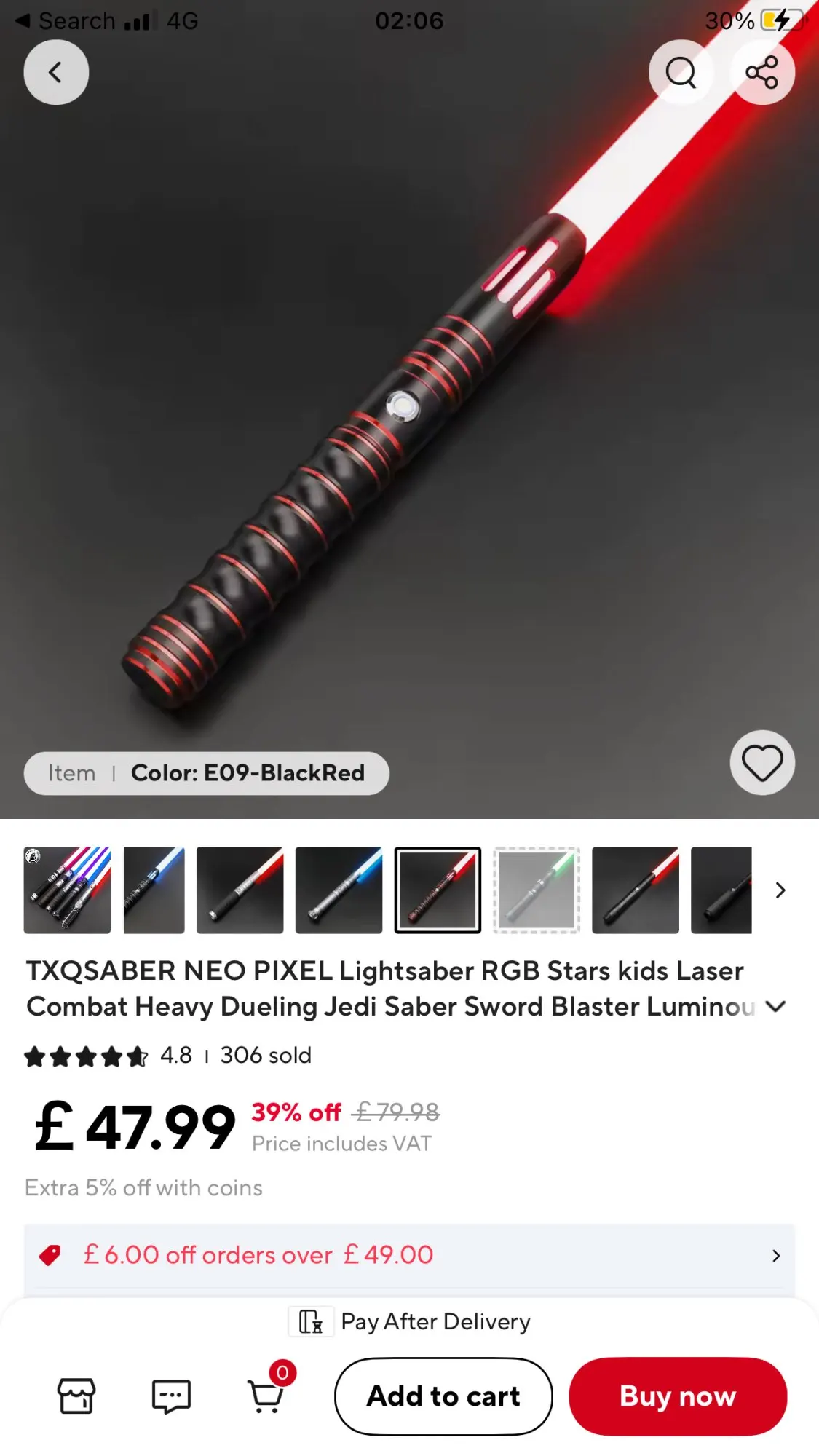 Neopixel Lightsaber RGB Smooth Swing Heavy Dueling Jedi Sword for Cosplay and Combat photo review