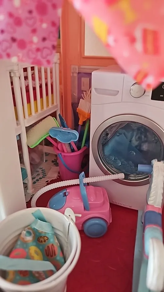 9pcs Set Miniature Mop Dust Cleaner Doll Housework Cleaning Supplies Tools Set Dollhouse Furniture Decoration Doll Accessories photo review