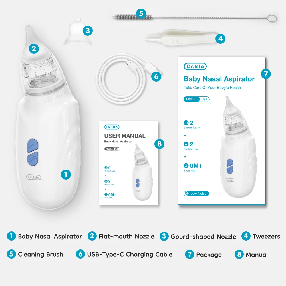 أحدث شفاط أنف للأطفال من Dr.isla آمن وذكي لعام 202...
