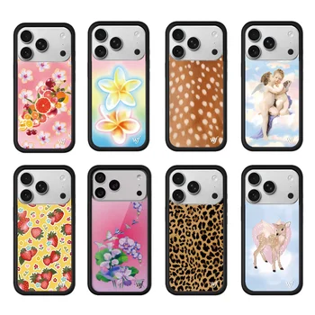 New Wildflower Deer Leopard Print 3D WF Phone Case for 17 16 15 14 13 12 Pro Max 16 Plus 17 pro 11 Cute Strawberry Cartoon Cover 1