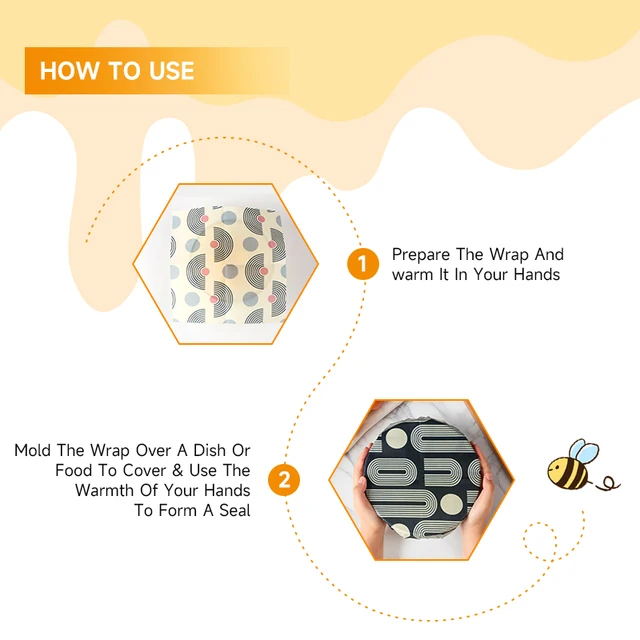 3 tailles (S, M, L) enveloppes de cire d'abeille organique emballage alimentaire frais durable, sac de boulanger Xl, papier de cire, emballage alimentaire réutilisable de cire d'abeille 4