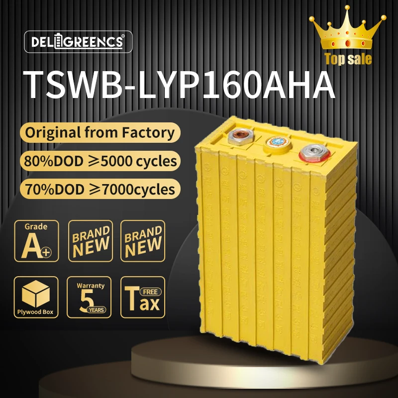 

TSWB-LYP160AH-A Grade A+ 4/8/16PCS LiFeYPO4 Battery New 24V 48V Rechargable Battery For Electric Vehicle/ Solar/Energy Storage