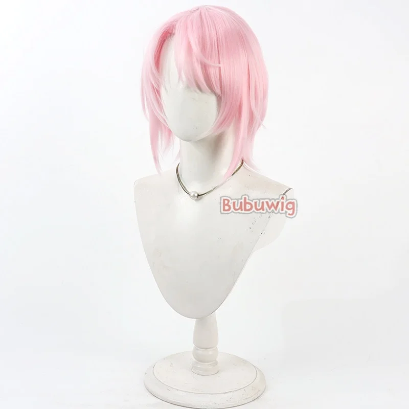 Bubuwig 합성 헤어 시트리 스마트 코스프레 가발 이 슬픈 영혼이 은퇴할 수 있게 해주세요 시트리 스마트 30cm 짧은 핑크색 가발 내열성
