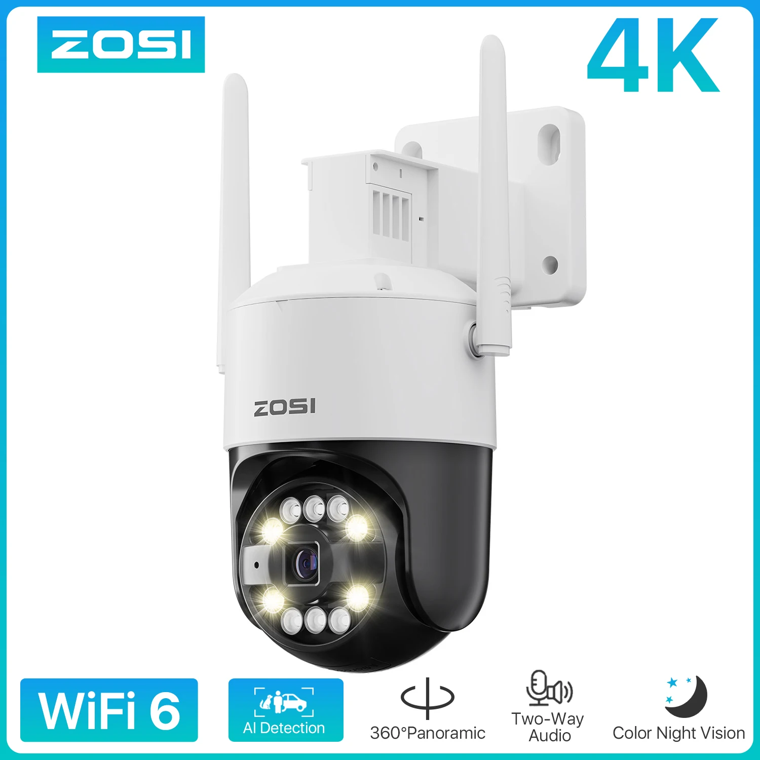 ZOSI C296 5MP/8MP PTZ WiFi Camera Person Vehicle Package Detect Wireless CCTV Video Surveillance Camera Home Security Protection 1