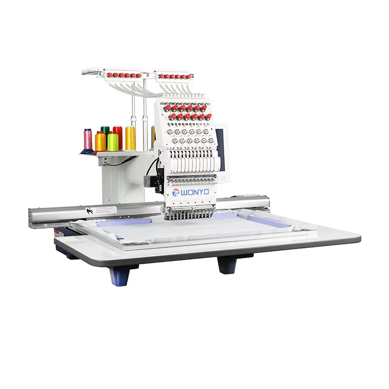 Single Head embroidery machine 3D Automatic Computer Cap T-shirt Flat 3D 12 Needle High Quality Embroidery Machine