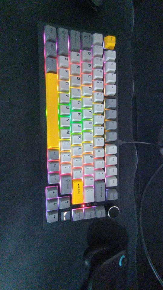 Ajazz AK820/AK820Pro Teclado mecánico para juegos Bluetooth 5,1/teclado personalizado inalámbrico/con cable C con perilla junta de intercambio en caliente photo review