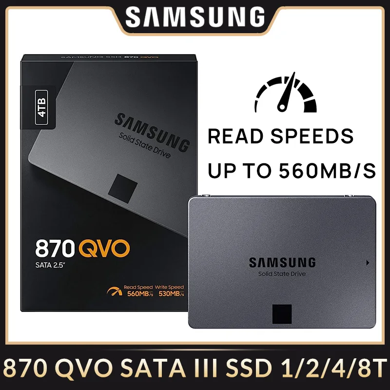 Original SAMSUNG SSD 870 QVO 1TB 2TB 4TB 8TB 2.5