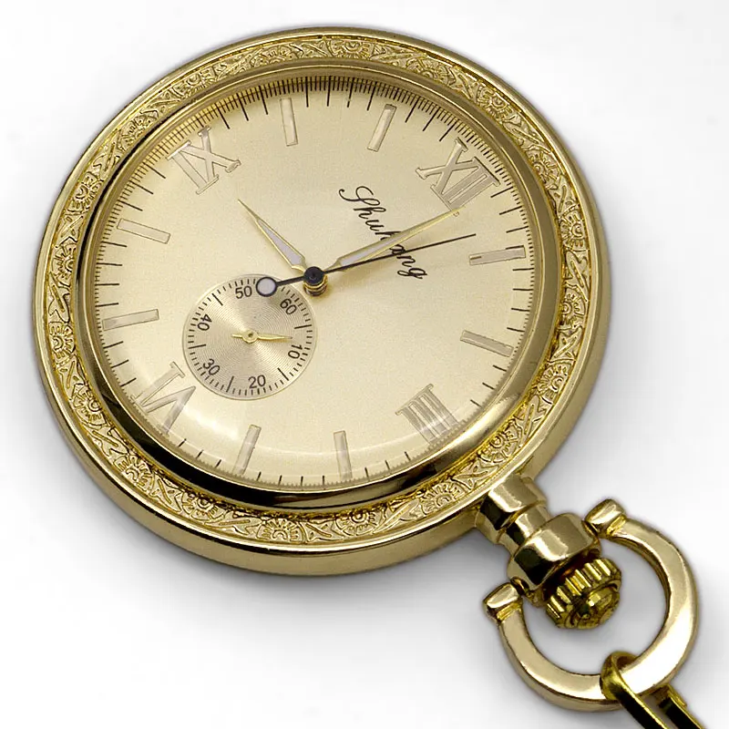Antique London 1856's 5 Hand Small Dial Mechanical Pocket Watch Roman Number Open Face Fob Watch Gift Clock