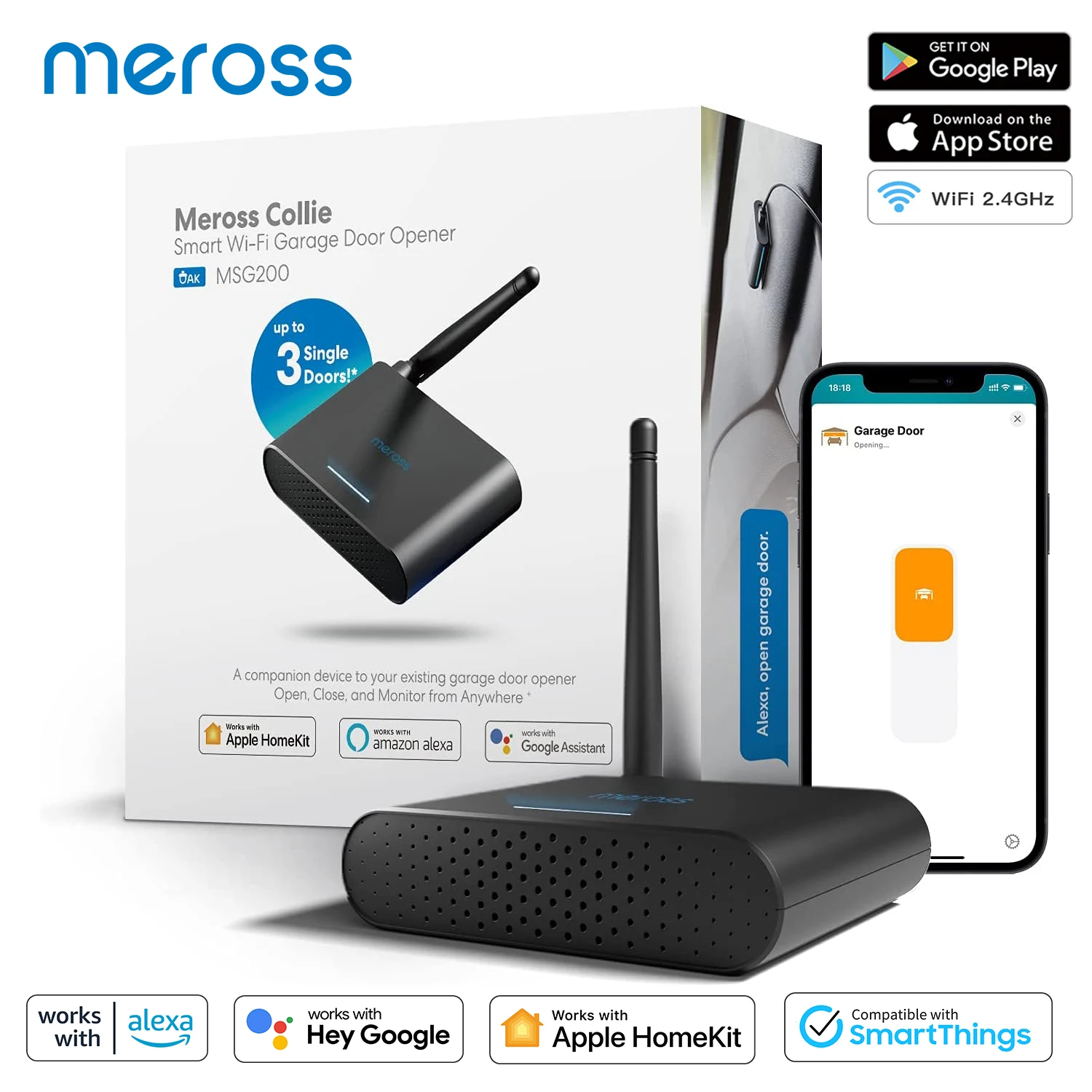 Meross HomeKit US Smart Outdoor Smart Plug with 3 Sockets Independently  Controlled Outlets Support Alexa Google Home SmartThings - AliExpress